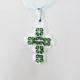 Small Cross - Chastity-Green jade Organza - 2